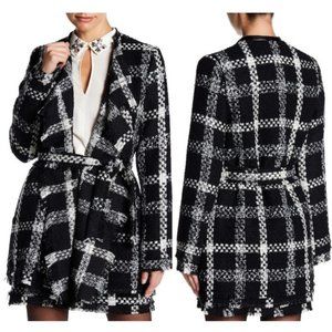 Yoana Baraschi Rue Cambon black white tweed coat